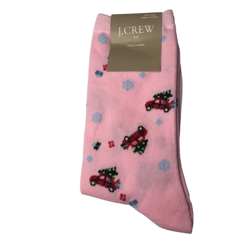 J.Crew Women's Christmas Holiday Theme style Trouser Socks One Size NWT